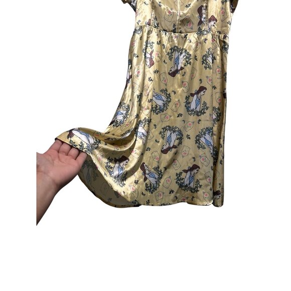 Disney Beauty Beast Belle Novelty Mini Dress Size Small Yellow Sweetheart Corset - Picture 9 of 16